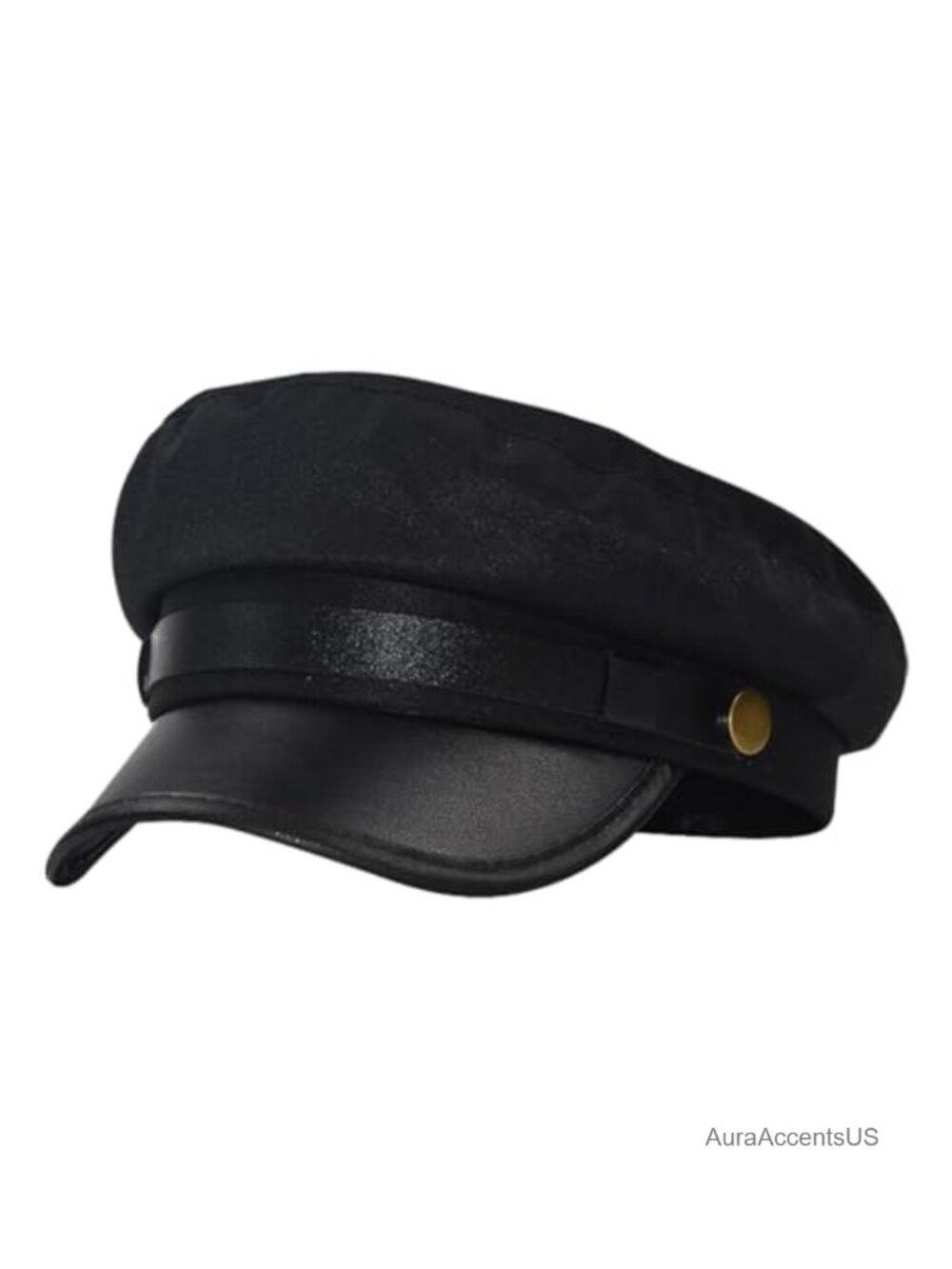 PU Leather Newsboy Cap Vintage Chauffeur Hat Casual Travel Outing